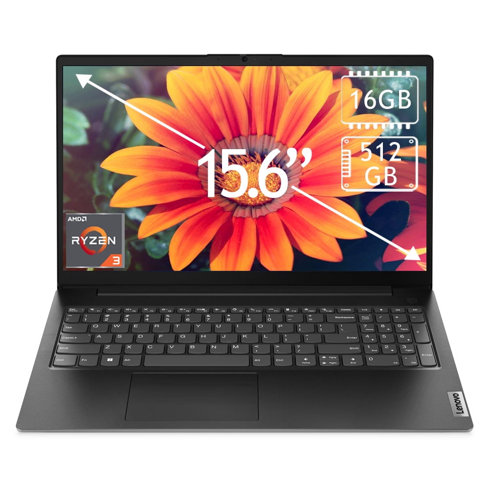 Laptop Lenovo 15.6" V15  Ryzen 3 16GB 512GB Negro 83CQ0023US