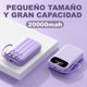 thumbnail image 3 of Mini Power Bank Genérico PB20000 Portátil Morado 20000mAh 4 Cables USB Tipo Clet LED, 3 of 4