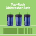 thumbnail image 5 of Vaso térmico de plástico libre de BPA Owala Kids 450 mL con popote, azul marino/azul, 5 of 5