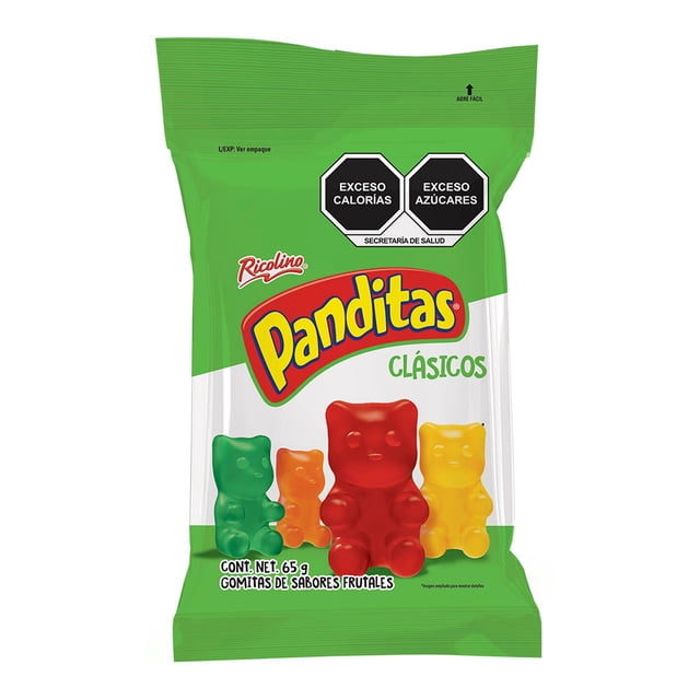 Gomitas Panditas con sabores frutales 65 g