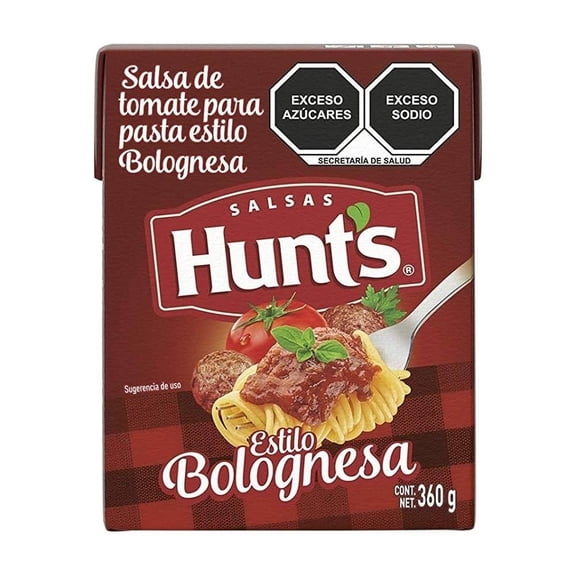 Salsa para pasta Hunts estilo bolognesa 360 g