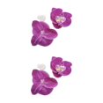 thumbnail image 1 of Cabezas de orquídeas artificiales elegantes Advancent 50 Uds. seda aspecto realista púrpura rojo 2Conjunto, 1 of 6