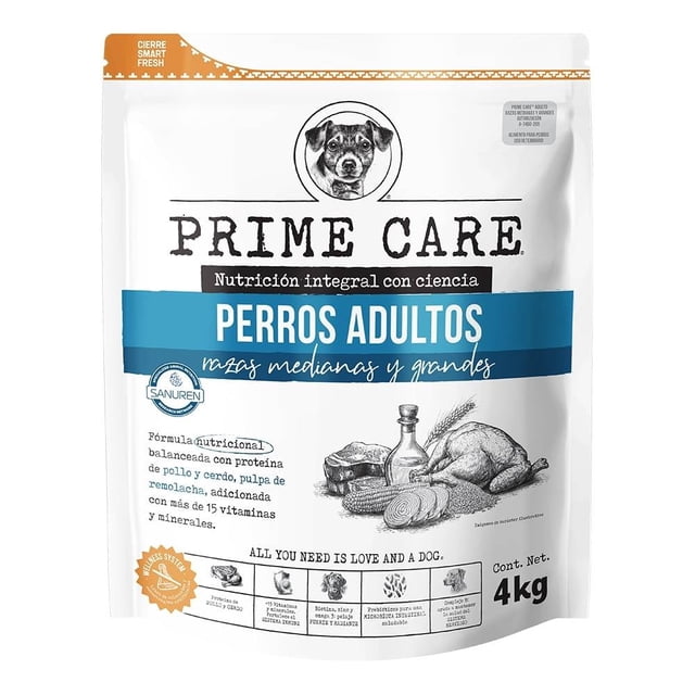 Alimento para Perro PRIME CARE Adulto Razas medianas y grandes 4kg