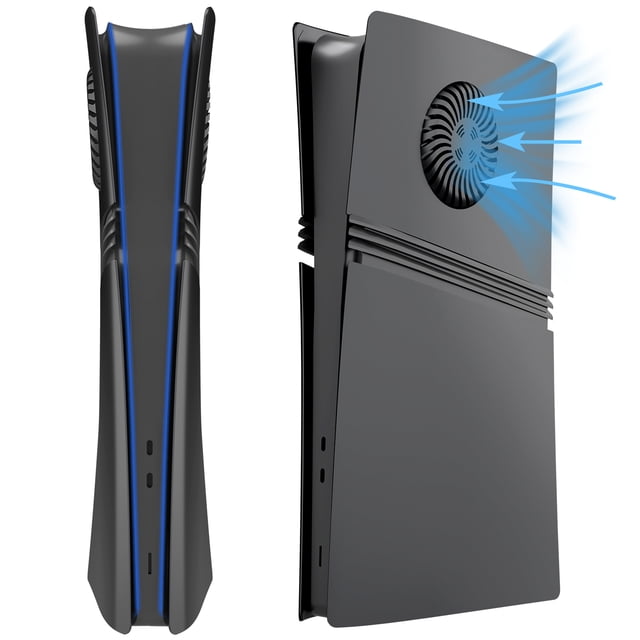 Funda para PS5 Pro con rejillas de ventilación y filtro antipolvo, panel ABS rígido antiarañazos, accesorio para panel lateral, carcasa de repuesto a prueba de golpes