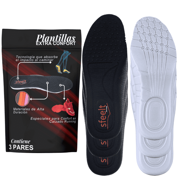 SFEELT – 3 Pares RUNNING • Plantillas Profesionales para Atletas