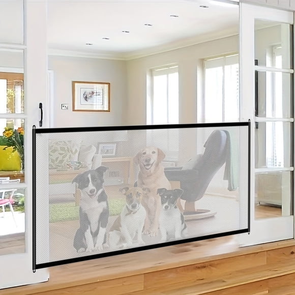 Xihbxyly Valla para Mascotas, Instalación Sin Taladros, Diseño Anti-Trepa, Longitud Ajustable, Segura para Perros y Gatos, Protege El Hogar y a Las Mascotas, Fácil de Limpiar, Tamaños de 180 X 72 Cm