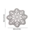 thumbnail image 3 of Alfombra de Baño Gris con Diseño de Copos de Nieve Navideños, Tapete de Bienvenida Gris con Diseño de Copos de Nieve, Antideslizante, Redonda, Lavable, para Bañera, Cocina o Baño., 3 of 7