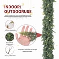 thumbnail image 3 of Guirnalda navideña LED con 50 luces blancas cálidas | Guirnalda de pino cedro artificial de 2,7 m para repisa de chimenea | Decoración navideña para interiores y exteriores con 140 puntas, 3 of 5