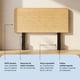 thumbnail image 3 of Luuna - Cabecera Cama Individual, Cabecera de Cama de Madera de Bambú, Respaldo para Cama Resistente, Color Natural, 3 of 7