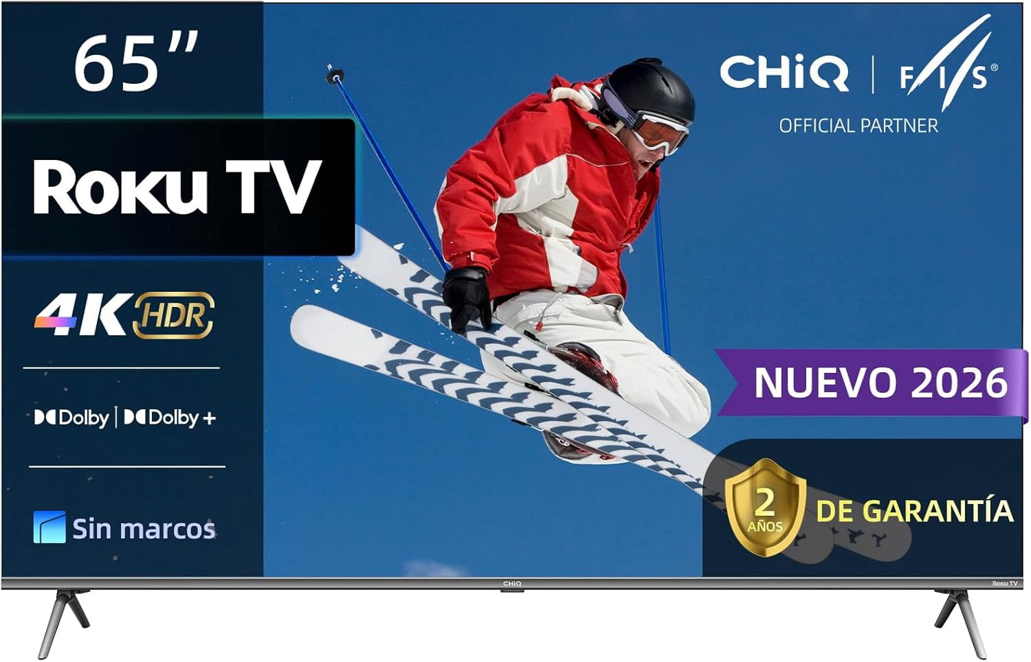 CHiQ TV 65 pulgadas 4K Roku TV LED 65U712XR