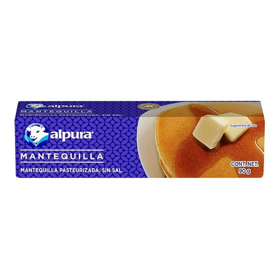 Mantequilla Alpura pasteurizada sin sal 90 g