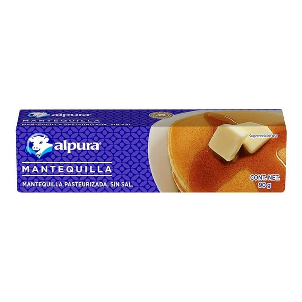 Mantequilla Alpura pasteurizada sin sal 90 g