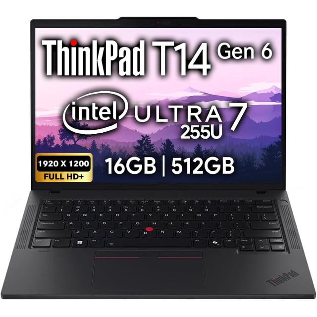 Laptop Lenovo ThinkPad T14 Gen 6 Intel Core Ultra 7 255U 16GB RAM 512GB SSD 14 Pulgadas