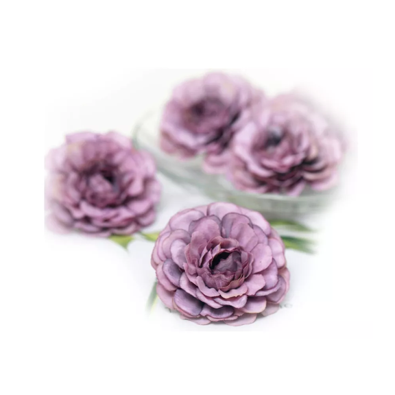 50 Cabezas Flores Rosa Artificial Decoración Boda Fiesta 5cm MORADO
