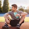 thumbnail image 4 of Botella de agua deportiva portátil 500ML | Taza para shaker de proteínas con báscula para mezclar, tapa abatible a prueba de fugas, agitador incorporado, boca grande fácil de limpiar | Gimnasio, 4 of 6