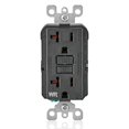 thumbnail image 1 of Enchufe GFCI Leviton, resistente a la intemperie, 20 A, autotest, negro, 1 of 7