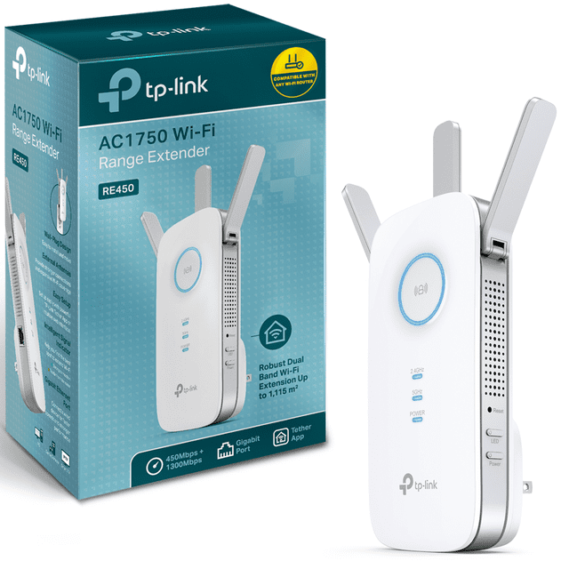 Repetidor Wifi RE450 AC1750 Doble Banda 1300Mbps
