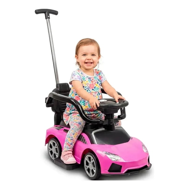Carro Montable Con Bastón Mini Infantil Con Luz Para Niños