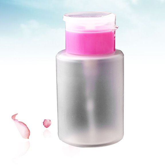 CTIRCHIU Nail Empty Bottle Rosa Con Mecanismo Anti- Ideal Para Quitaesmalte Y Maquillaje