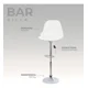 thumbnail image 4 of Sillas para Bar y Barra de Cocina con Respaldo y Reposapies de Altura Ajustable Banco Taburete Giratorio con Asiento Acolchado de Diseño Moderno Set 4 Piezas Blanco, 4 of 7