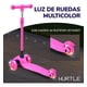 thumbnail image 5 of Hurtle Monopatin Scooter para Niños de 2 a 5 Años, 3 Ruedas con Luces LED, Mini Kickboard con Freno, Manillar Ajustable de 63 cm a 71 cm, Antideslizante, Patin del Diablo, Rosa, 5 of 7