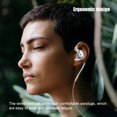thumbnail image 2 of KZ Auriculares internos con cable de 3,5 mm Auriculares ergonómicos con cancelación de ruido Auriculares universales para teléfono portátil, transparentes, con micrófono, 2 of 2