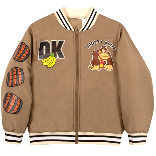 Nintendo Super Mario Chaqueta Bomber Gráfica para Niños & Donkey Kong (Niños Pequeños y Grandes), Tallas 418