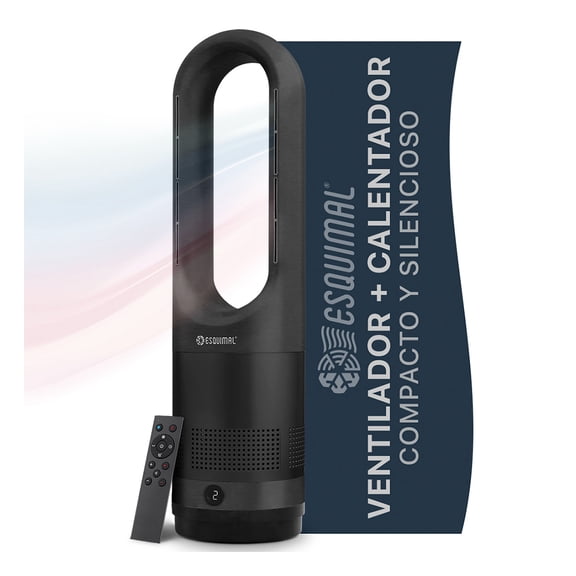 Ventilador Calentador 2 En 1 Sin Aspas Silencioso Esquimal Color Grafito - Gris