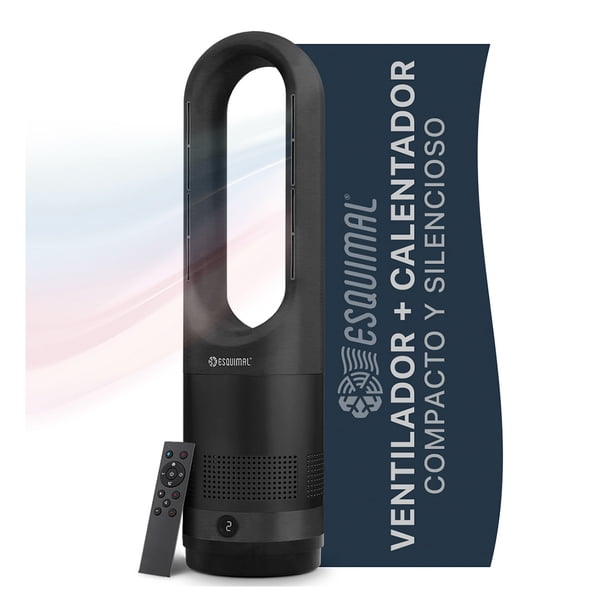 Ventilador Calentador 2 En 1 Sin Aspas Silencioso Esquimal Color Grafito - Gris
