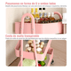 thumbnail image 5 of Carrito Organizador Multiusos 3 Niveles Acero Titanio Rosa, 5 of 5