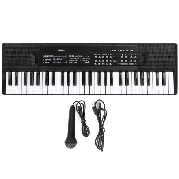 Teclado Electrónico Shanrya Elegante 54 Teclas Mini Fácil de Usar para Niños y Adultos