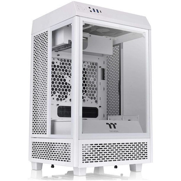 Gabinete Gamer THERMALTAKE The Tower 100 Mini ITX Cristal Templado Blanco