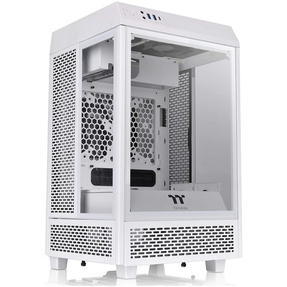 Gabinete Gamer THERMALTAKE The Tower 100 Mini ITX Cristal Templado Blanco