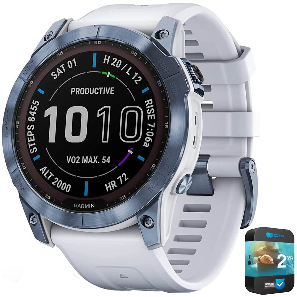 Smartwatch Garmin Fenix 7X Sapphire Solar Titanio Azul