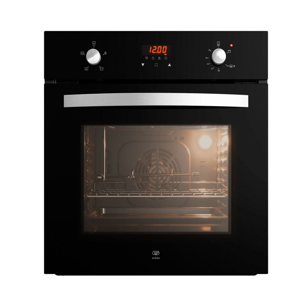 Horno Empotrable Mixto Gas LP y Eléctrico 127V de 58L, Panel Digital, Temporizador 24hrs, Temp 130°-250°C | AVERA HEM02LP