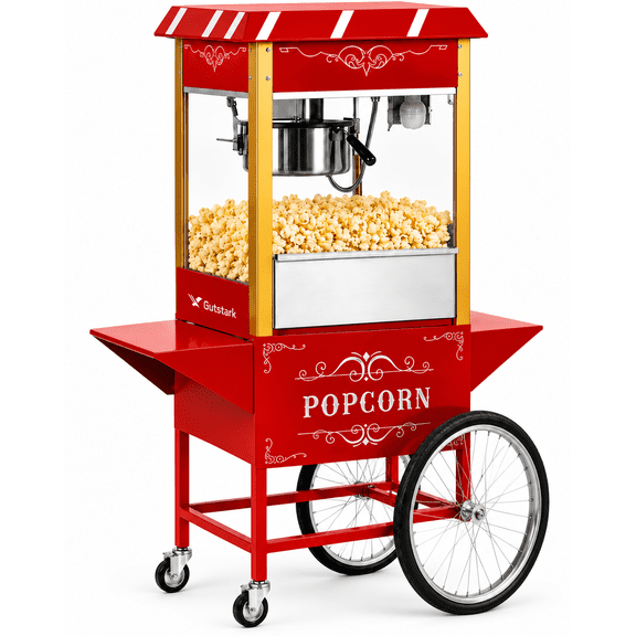 Maquina de Palomitas de Maiz GUTSTARK 8 Oz Carrito Comercial