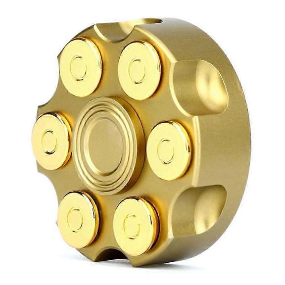 Metal Revolver Bullets Finger Spinner Spinning Top Fidget Pocket EDC Toy Gift