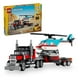 thumbnail image 1 of Set de Bloques de Construcción tipo rompecabezas LEGO Creator Camión Plataforma con Helicóptero 31146, 1 of 4