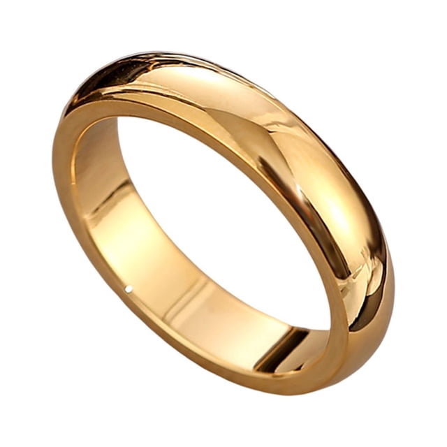 Sonducket Boda Banquete Ceremonia Anillo Parejas Amantes Aleación Anillos modernos Diseño simple Decoración Joyería Oro Tamaño 10 Type1 NO1