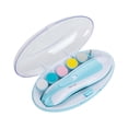 thumbnail image 1 of Kit de lima de uñas eléctrica para bebé | Cortauñas y pulidor seguro para recién nacidos, bebés, niños pequeños y adultos | 5 almohadillas de repuesto | Luz LED | Funcionamiento silencioso, 1 of 5