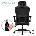 thumbnail image 4 of Silla Oficina Ergonomica Soporte Lumbar Material Respirable negro, 4 of 7