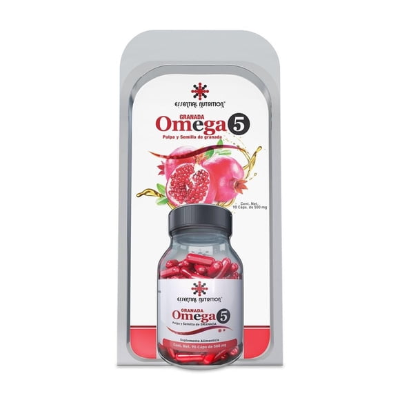 Suplemento alimenticio Essential Nutrition Omega 5 de Granada 90 cápsulas de 500 mg