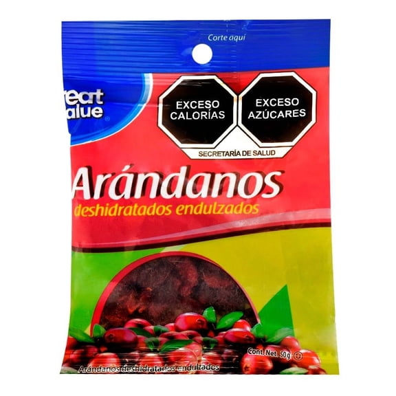 Arándanos deshidratados Great Value 50 g