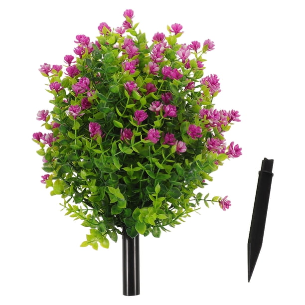 Bodega Setup FELTECHELECTR Topiario Artificial Con Flores Violetas Y Plantas De ...