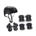 thumbnail image 2 of Casco de bicicleta para niños Juego de casco con rodilleras Guardias de muñequera de almohadillas, elegante engranaje de skateboard juego para Gris negro, 2 of 8