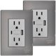 thumbnail image 1 of Tomacorriente Duplex con USB Inoxium1X1U1BSilver 2Pzas USB A/USB C/Contacto Duplex 110/125-250VCA 15A 50/60Hz 5VDC 3A Pl, 1 of 4