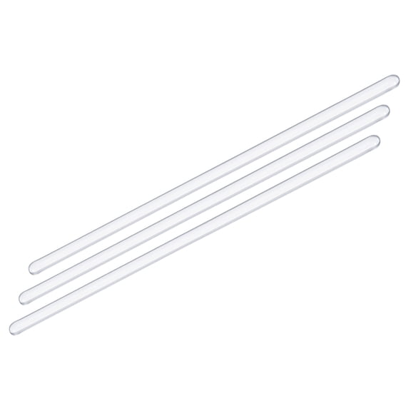 Uxcell 11.81" longitud 8mm Diámetro Varilla de Vidrio Borosilicato Herramientas de Mezcla para Laboratorio 3 Paquete