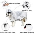 thumbnail image 2 of Impermeable transparente para perros con capucha cortavientos y puños elásticos impermeables, ajustables e impermeables, apto para perros medianos y grandes., 2 of 5