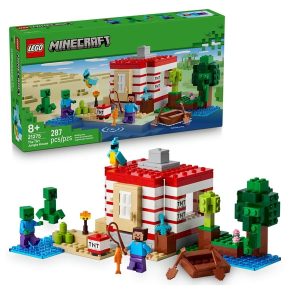 Set de Bloques de Construcción tipo rompecabezas LEGO Minecraft La Casa-Dinamita de la Selva 21275