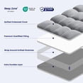 thumbnail image 2 of Cubrecolchón Sleep Zone, tamaño completo, extra grueso, gris, 2 of 6
